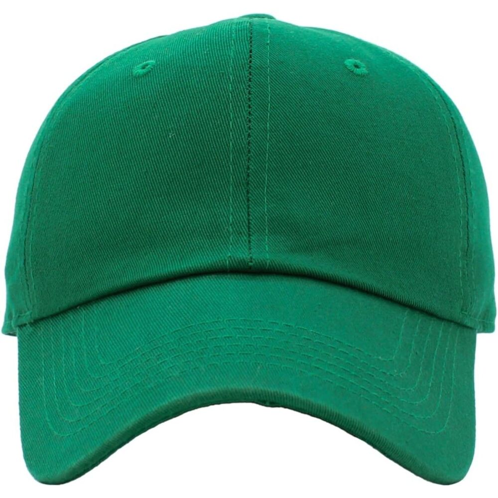 Unisex Kelly Green 100% Cotton Adjustable Classic Crown Baseball Plain Dad Hat - Picture 2 of 2